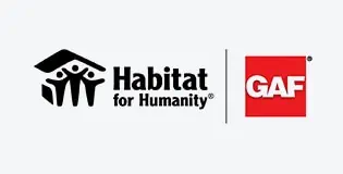 About two logos for Habitat for Humanity and GAF.