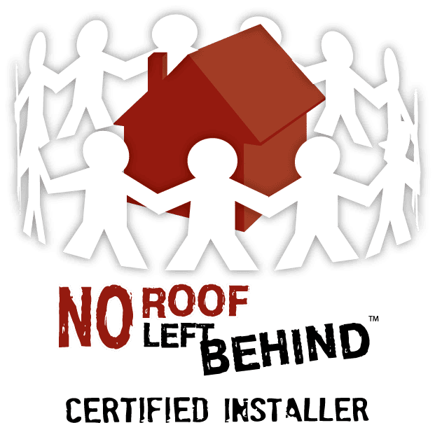 Roof replacement certified installer logo.