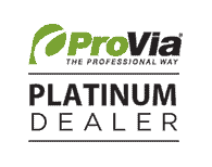 The logo for the pro vat and the professional way with doors.