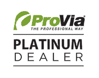 The logo for the pro vat and the professional way with doors.